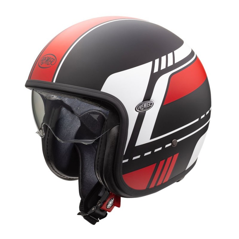 Casque jet Premier Vintage DO92 O.S BM rouge/blanc/noir