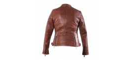 Blouson moto Helstons Star Cuir Camel