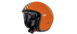 Casque Moto Vintage Jet Fibre Premier Avec Visière Intégrée Ck One Orange -  Premier Soldes 2022 de haute qualité et garanti par l'utilisateur