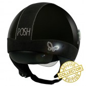 Casque MAX Posh noir brillant verso