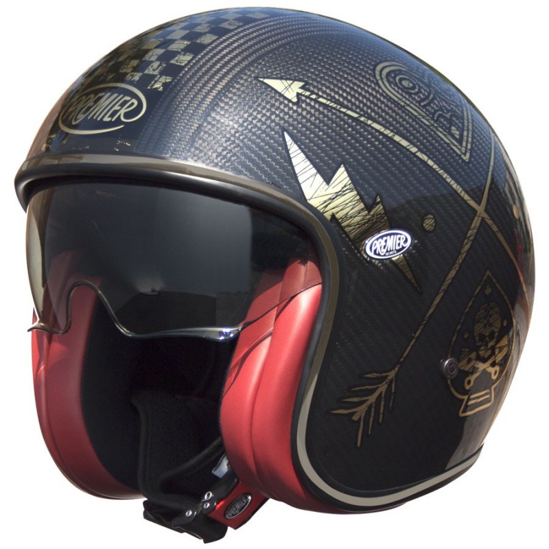 Casque Premier Vintage CARBON NX GOLD CHROMED