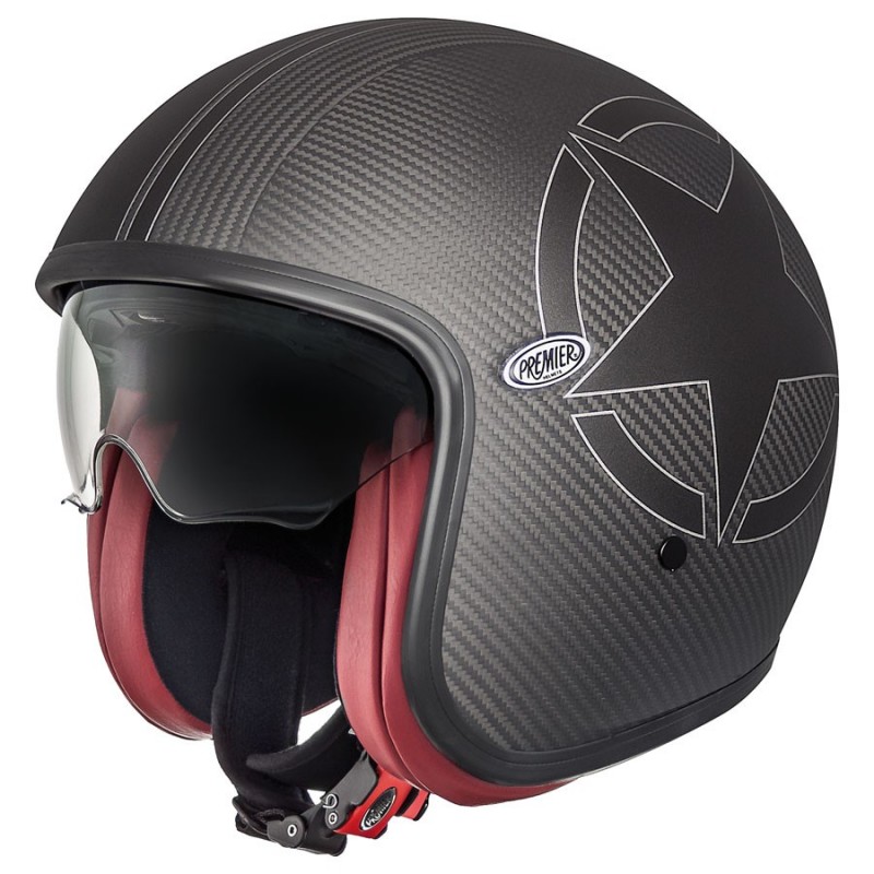 Casque Premier Vintage CARBON STAR ROUGE BM